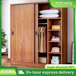 Wardrobe Closet Sliding Door Wardrobe Cabinet 80/140CM Wood/White Clothes Cabinet Closet