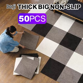 【50PCS】Self Adhesive Carpet Tile Floor Carpet Mat For Bedroom Living Room Office Floor Nons 30x30cm