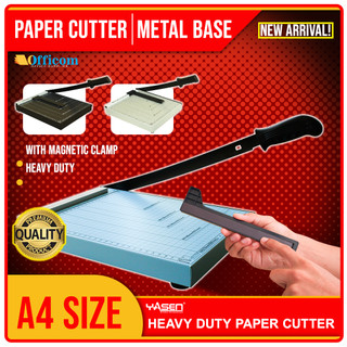 Officom Paper Cutter A4 Metal | Wood Manual Cutter Photo Paper Trimmer Guillotine Cutter Home Office