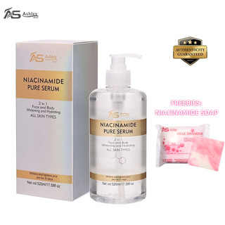 Ashley Shine ACID Hyaluronic+NIACINAMIDE Pure Serum Whitening Moisturizes Skin 520ml