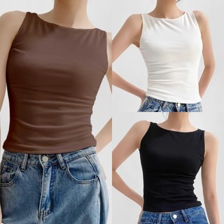 KILY.PH Racerback Basic Top Double Lining Front and Back Full Length Tank Top 6A0316