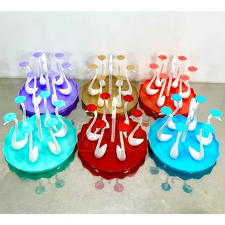 Sense & Style #1212 Swan Glass Holder with 6 Slots (Choose Color)