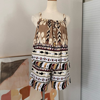JJF Home. Pambahay Terno Bell Shorts Set for Women Presko Challis Fabric Printed/Plain BIG SIZE