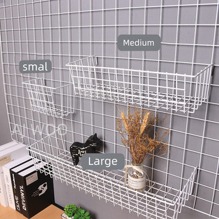 STORAGE RACK BASKET  WIRE  MESH  HANGING  BASKET  HANGING NET BASKETWIREMESH COATED HOOK OPEN BASKET
