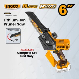 Ingco 6" 20V Cordless Brushless Pruner Saw Mini Tree Pruning Garden Trimming Mini Chain Saw - ICPT