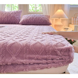 4 in 1 Korean Embossed Bedsheet [NO LUKOT BEDSHEET] - Bedsheet + 2 Pillowcase