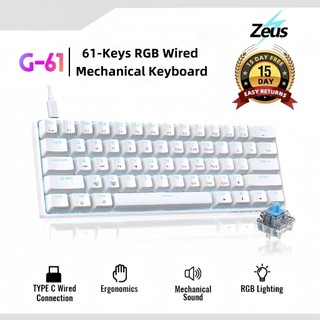 Zeus  ( Fate - Knight ) 100% Real Mechanical Gaming Keyboard - Key Lightning Portable Type C Plug