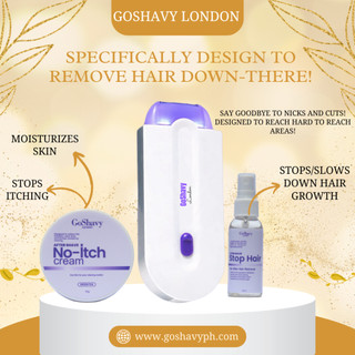 Bundle promo Goshavy London hair remover pain-free smart shaver on the go shavy