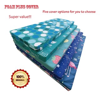 Foam Mattress Five Cover Options 2/4" Thick 100% Original Family Size
