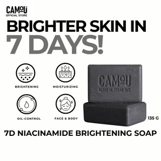 Camou 7-Day Niacinamide Brightening Soap Long Lasting Whitening Anti-Acne Vitamin C Kojic Face Body
