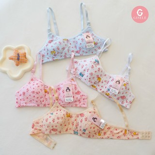 3pcs. Gisele Baby Bra Cotton Comfortable Adjustable Student Bra Non-Wired Kids Bra Begginer's Bra