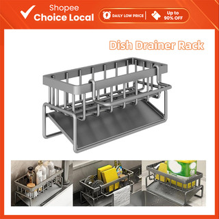 Sponge Drainer Rack With Towel Holder Kitchen Bathroom Sink Organizer Rack Soap Holder Orgaizer