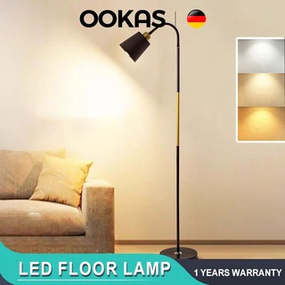 OOKAS Metal Floor Lamp Living Room Shade Adjustable Standing Lamp Bedside Lamp Learning Lamp Bedroom