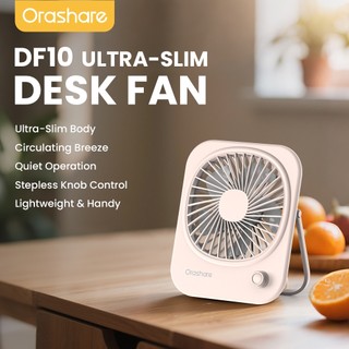 Orashare DF10 Rechargeable Desk Fan Turbo Wind Quiet Cooling Slim and Portable Fan for Office & Dorm
