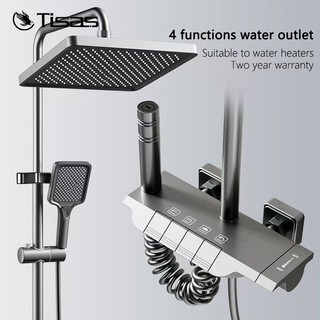 Shower Set 4 In 1 Sus 304 Shower Faucet Set Hot Cold Piano Button Shower Set