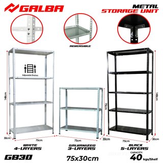 GALBA Galvanized Storage Shelves 3,4,5 Layers Adjustable ALL Metal Rack