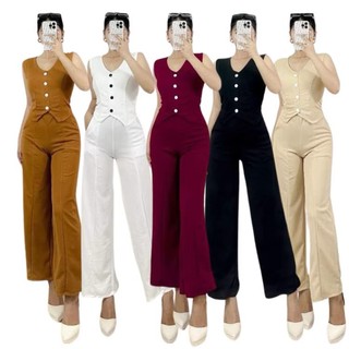 【lucky girls】Jassy Fashion Coordinates Top and Wide leg pants Womenswear terno