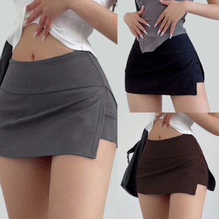 Buy 1 Take 2 = 3 KILY.PH Casual Side Slit Mini Skort Highwaist with Inner Short for Women 19A0070
