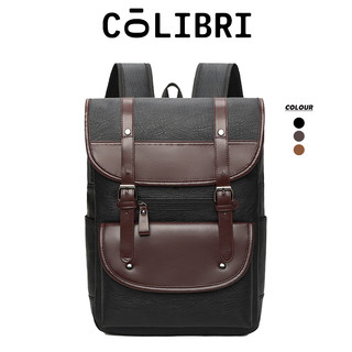 Colibri PU Leather Business Backpack For Men Waterproof Large capacity Laptop Bag School Bagpack