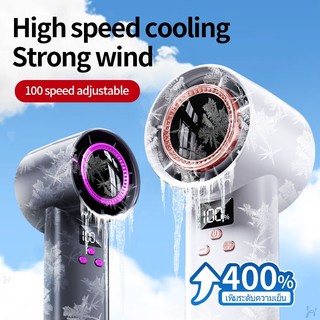 ZOLURA 6000mAh Portable Super High Speed Turbo Fan |Adjustment With LED Display l Handheld Mini Fan