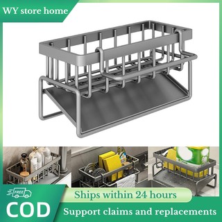 Platic Sponge Drainer Rack  Towl Holder Kitchen Bathroom Sink Organizer Rack Soap Holder Orgaizer