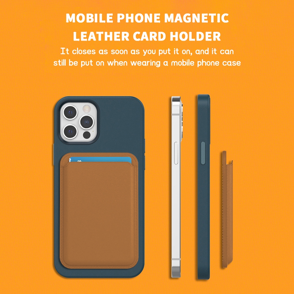 Magnetic Card Holder Magnetic Phone Wallet Back Sticker Wallet Case for Men Women Card Holder