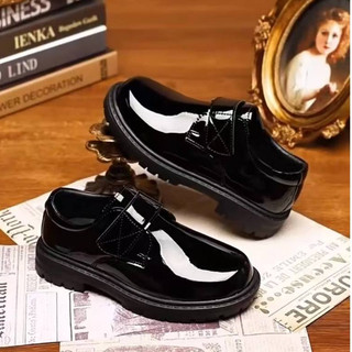kids black shoes  school shoes for boys  (Rubber-weighty)#2061