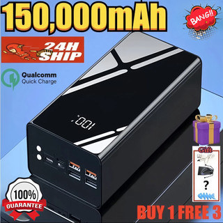 【COD】150000mAh original powerbank Large Capacity 2.1A Fast Charging super Power Bank Fast Charger