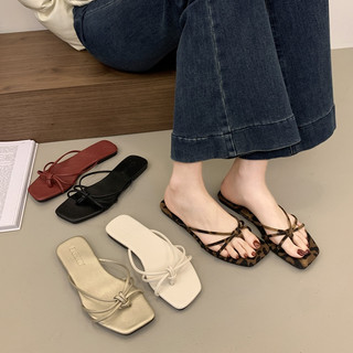 KOKOMO Summer French square toe flat sandals with thin straps for womems (wide feet add one siez)