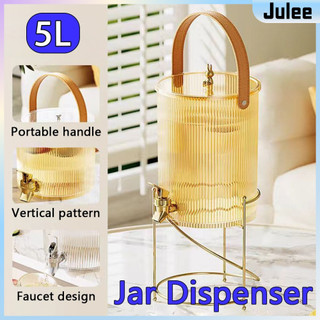 5L Juice Jar With Handle Faucet Water Beverage Dispenser Kitchenware Cold Kettle Stand