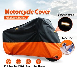 COD Waterproof Motorcycle Cover Outdoor Protection Universal Motor Cover Raincoat With Lock-Holes