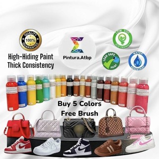 Premium Leather Coloring Paint for Bags,Shoes,Sofas,Canvas & More -Waterproof,Quickdry & Durable