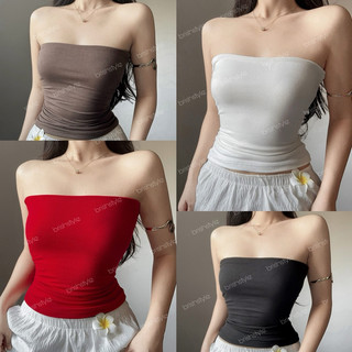 NILDA TUBE PLAIN Top Double Lining Front And Back Basic
