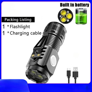 Led Flashlight Rechargeable Waterproof Outdoor Heavy Duty Rechargeable Flashlight Searchlight