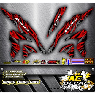 Honda Click V3/V4 Flame Decal Design