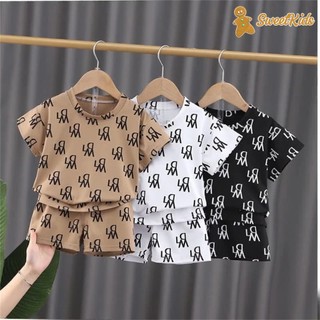 【Sweet kids】2-12 Years Boys Suits Summer Fashionable Suits Short-sleeved Shorts Two-piece Suits