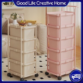 Movable trolley rack multi-layer toy snack storage rack high-value trolley Nordic styleCart organize