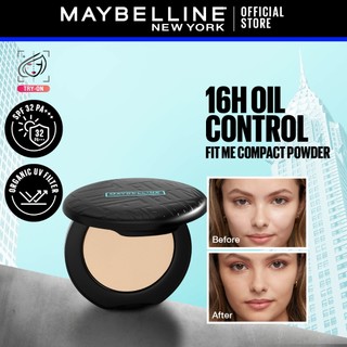Maybelline Fit Me Compact Powder - Long lasting, 16HR Oil Control, SPF 32 PA+++, Natural Coverage