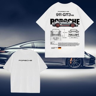 Summer new Porsche 911 handsome printed short-sleeved men's tops men's and women's T-shirts COD