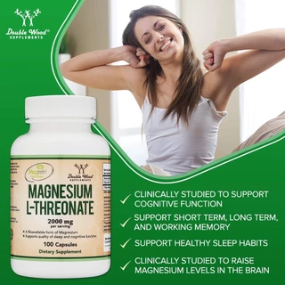 Magnesium L-Threonate Capsules | ช่วยเพิ่มความจำและสมาธิ | 120 Capsules