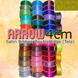 (50 yards) 4 cm ARROW DELUXE Satin Ribbon Double Edge [1.5 inch]