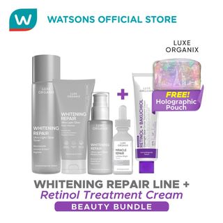 LUXE ORGANIX Whitening Repair Line + Retinol Treatment Cream Bundle