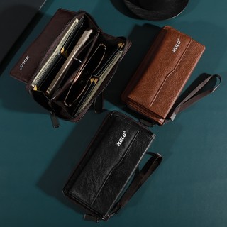 [HIGH END] HOLO Men's Wallet Business Style Multi Card PU Large Capacity Mobile Phone Bag