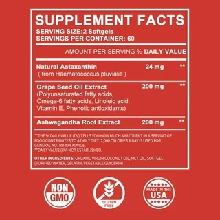 Coolkin Astaxanthin 24 mg ช่วยบำรุงสุขภาพหัวใจและหลอดเลือด สารต้านอนุมูลอิสระช่วยบำรุงสุขภาพดวงตา