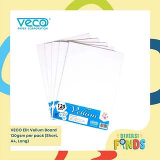1 PACK Veco or Orange Elit Vellum Board 120gsm White 10pcs per pack - Short, A4, Long Size
