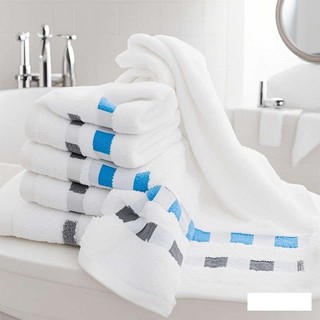 CHINEE  12 in 1 Cotton White Towel With Box Designs Face towel/Back towel (12 pcs) (28x48cm)