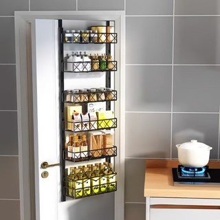 Adjustable Door Storage Rack Kitchen 3/6/8 Tier Hanging Basket Bathroom Stainless Steel Organizer
