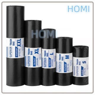 HOMI Black Thick and Enlargeable Trash Garbage bag (Small/Medium/Large/XL/XXL)