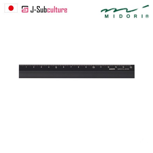 Designphil Midori Aluminium Ruler 15cm Black 42256006 [Direct From Japan]