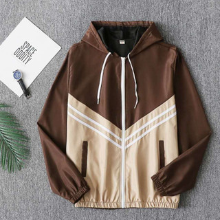 New Arrival Casual Bomber Hoodie Jacket with zipper Contrast Motorcycle Hooded jacket Unisex S To XL